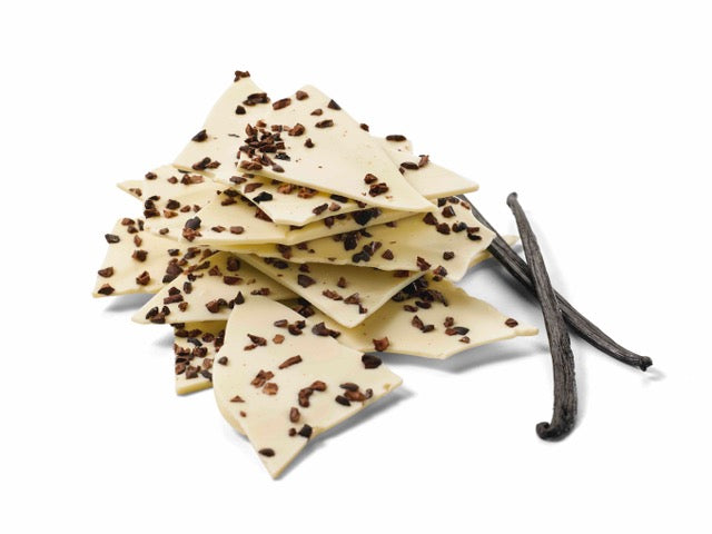 Tres Hombres Chocolate „Schokosegel“ weiße Schokolade mit Vanille und gerösteten Kakaonibs